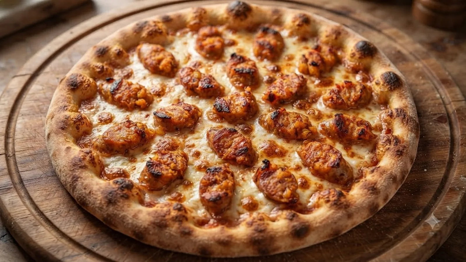 Pizza casera con chorizo