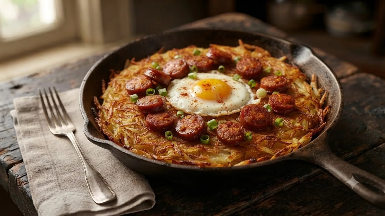 Rösti suizo con chorizo